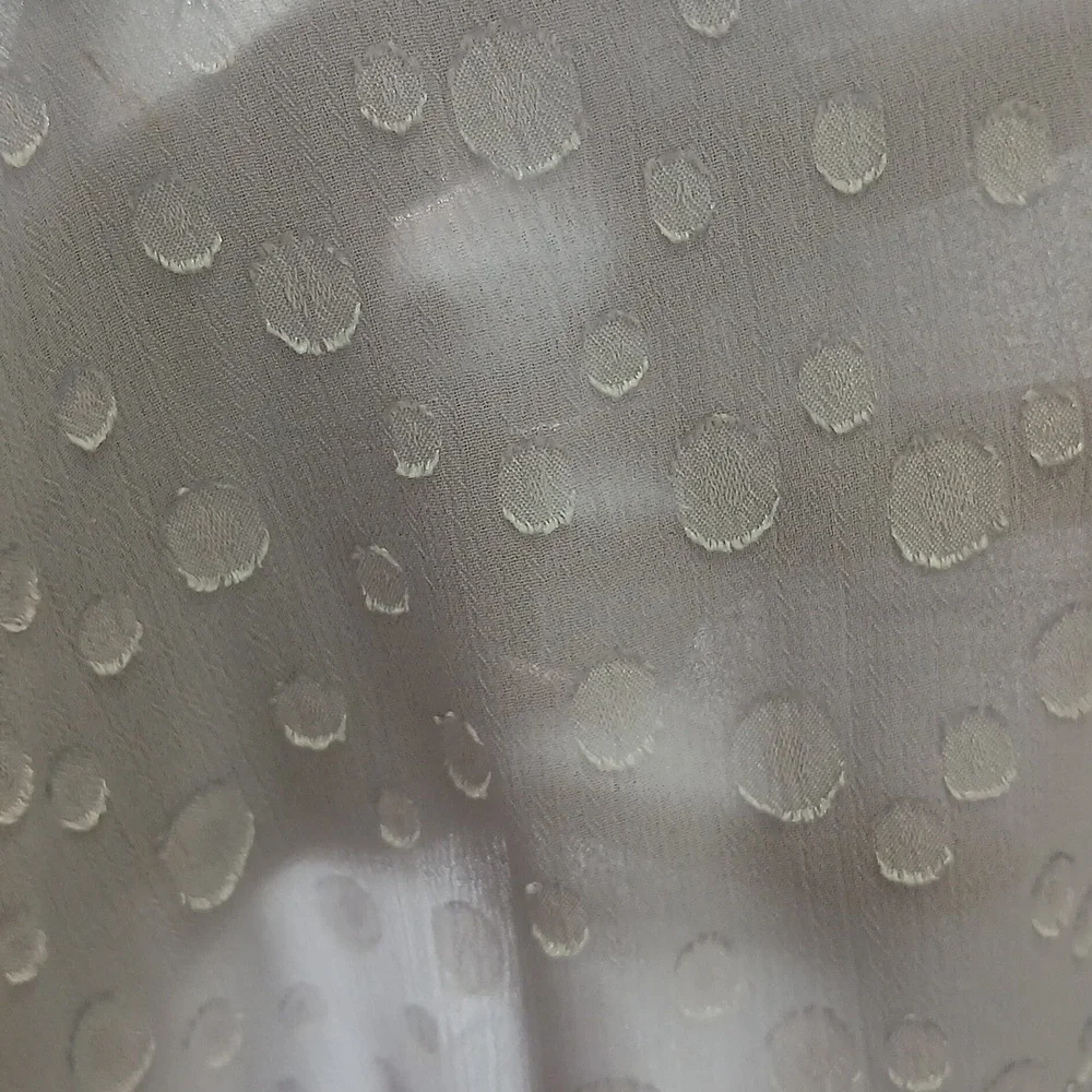 Roz& Ali lavender polka dot pleated blouse size 2X - Picture 11 of 16
